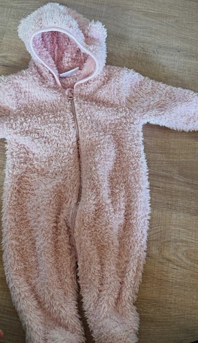 Baby teddyanzug fleece rosa - fleece,