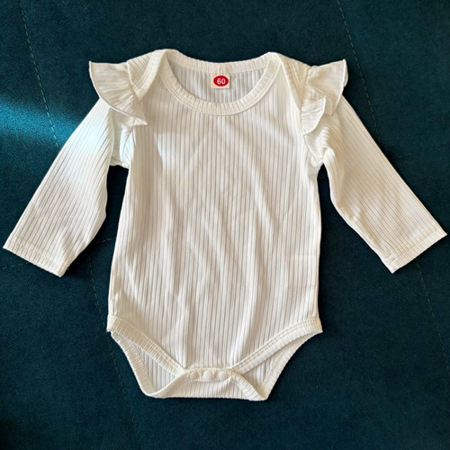Baby body weiß gerippt mit - baby,