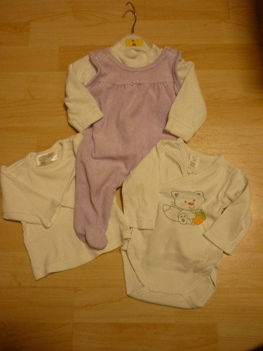 Baby strampler flieder - baby-strampler, flieder/weiß