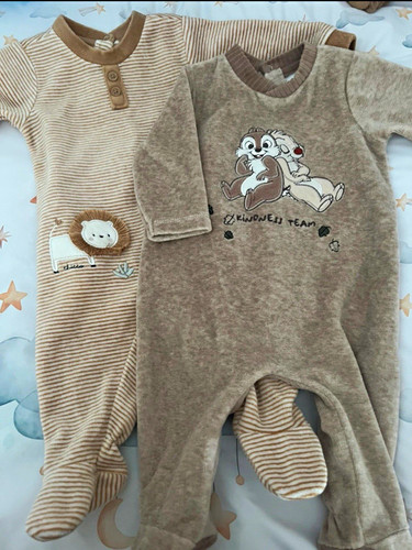 Baby strampler 2er set velours - strampler,