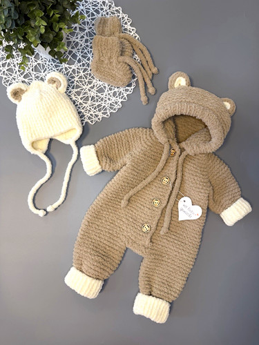 Gestrickte baby strampler - gestrickte, set