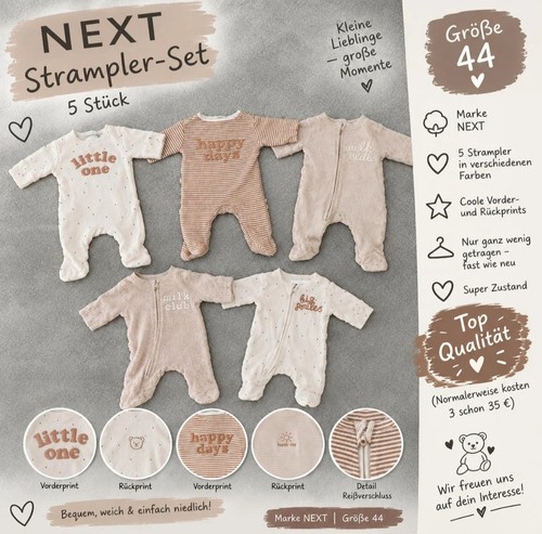 Next strampler set 5 - strampler-set, teile
